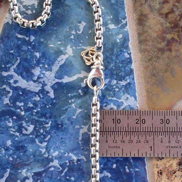 Current Item David Yurman 3.6 mm 18 inch Box Chain - DY 14K Tag - Gift Boxed - Picture 5 of 9